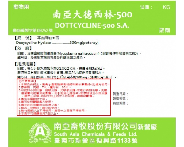 DOTTCYCLINE-500 S.A.